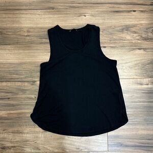Athleta Racer Back Side Slit Women’s Black Tank Top Activewear
